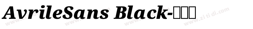 AvrileSans Black字体转换